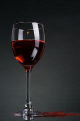 Glass of red wine