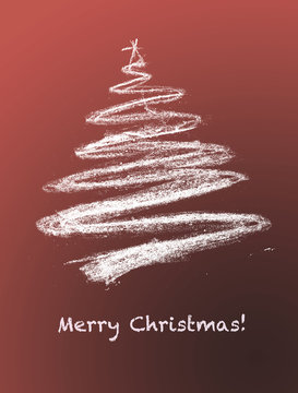 Chalk Christmas Tree