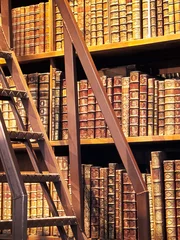Afwasbaar Fotobehang Bibliotheek Boekenplank antiquarische boekhandel