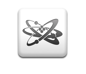 Boton cuadrado blanco simbolo atomo © teracreonte