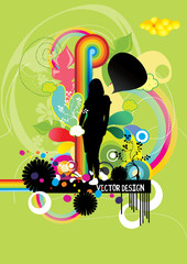 female color abstract vector