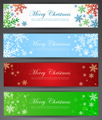 Fototapeta na wymiar Winter theme web banners.