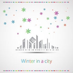 Winter in a city