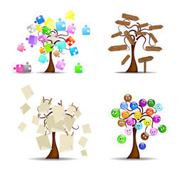 Original set of trees, vector