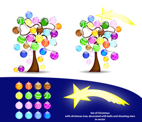 Original set of Christmas, vector