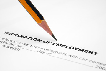 Obraz premium Termination of employment
