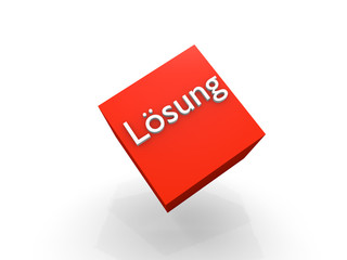 Würfel mit Aufschrift