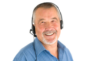 Mann mit Headset