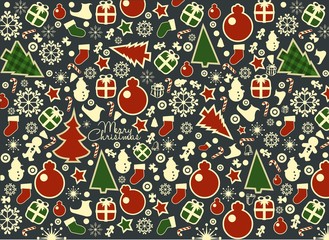Vector pattern with christmas theme