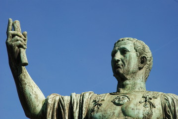 Naklejka premium Caeser Nerva Trajanus Augustus, statue in Rome