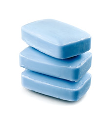 Three blue soap