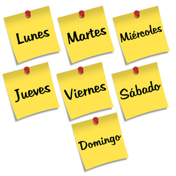 Set post-it dias semana