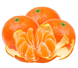 Mandarin isolated on white background