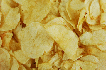 Close Up of Potato Chips