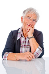 Zufriedene Seniorin