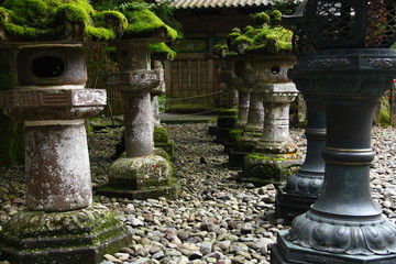 Big stone lanterns in Nikko (near Tokyo)