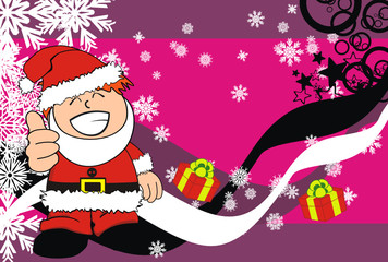 claus xmas kid cartoon background5
