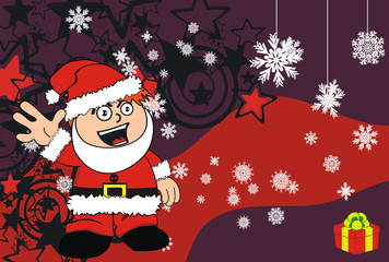 claus xmas kid cartoon background2