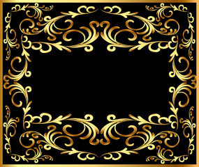 background frame with vegetable gold(en)