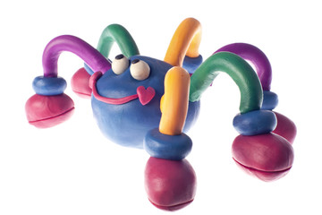 Fototapeta premium Funny plasticine spider