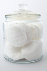 hygienic wipes in a glass jar