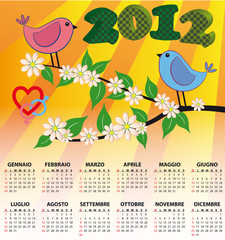 2012 bird calendar italian