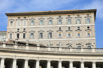 Apostolic Palace, Vatican where pope greets visitors at window