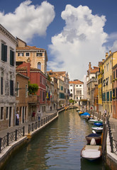 Idyllic canal view in Venice