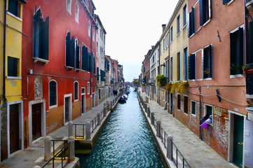 Fototapeta na wymiar kanały Wenecji