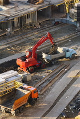 Earthworks on the site.