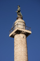 Fototapeta na wymiar Trajan column or Colonna Traiana in Rome