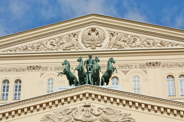 bronze quadriga of the Bolshoi Theatre by Peter Klodt