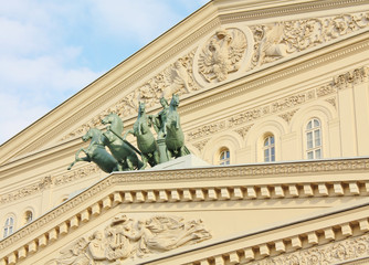 bronze quadriga of the Bolshoi Theatre by Peter Klodt