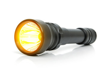 LED electric torch - obrazy, fototapety, plakaty
