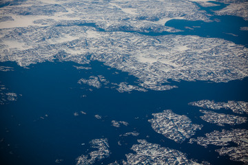 Vue aérienne du Groenland