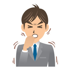 ビジネスマン A 風邪 咳