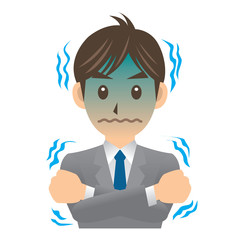 ビジネスマン A 風邪 悪寒