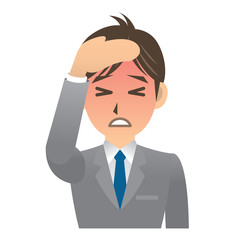 ビジネスマン A 風邪 発熱