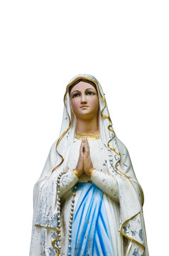 Virgin Mary on white background.