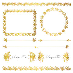 gold line and frame set