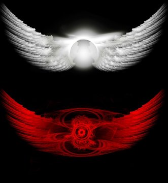 angel and devil wings Stock Illustration | Adobe Stock