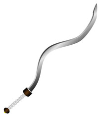 Curve Arabic sword on white