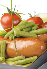 sausage with green beans