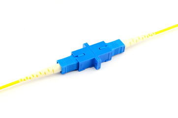 sc connector with adapter on white background