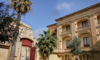 Fototapeta na wymiar immeuble à mdina (malte)