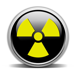 Fototapeta premium nuclear button, black