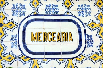 Azulejo signboard in Lisbon
