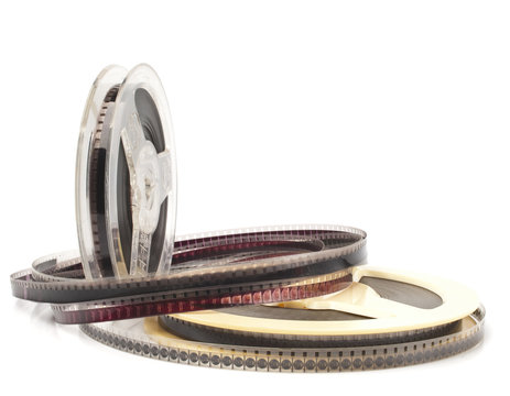 old Film Reel isolated on a white background