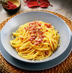 tagliolini alla pancetta