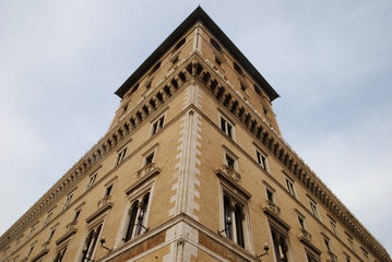 neoclassical building downtown in Rome